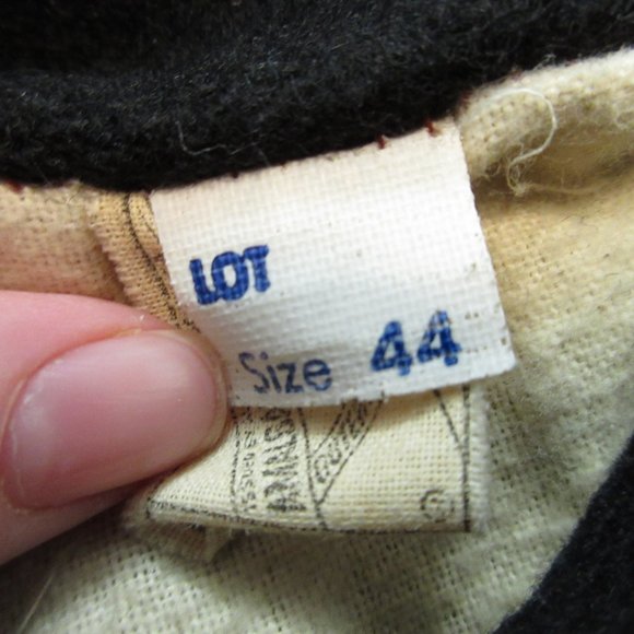 Vintage 1960s ACW Black Car Coat Faux Fur Collar Size 44 Mob Man - Picture 6 of 6